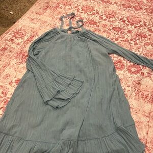 Time and Tru Blue Long Sleeve Dress